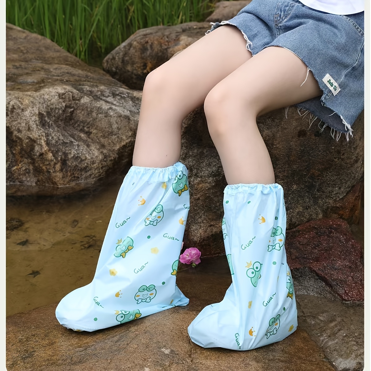 Cycling Shoes For Commute - 10pc Frog Cartoon Shoe Covers for