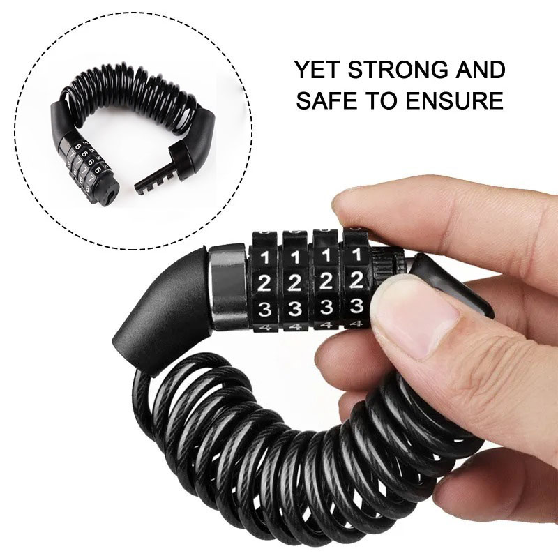 Chain Lock Combination - Motorcycle Bicycle Anti-Theft Chain 4-Digit Password