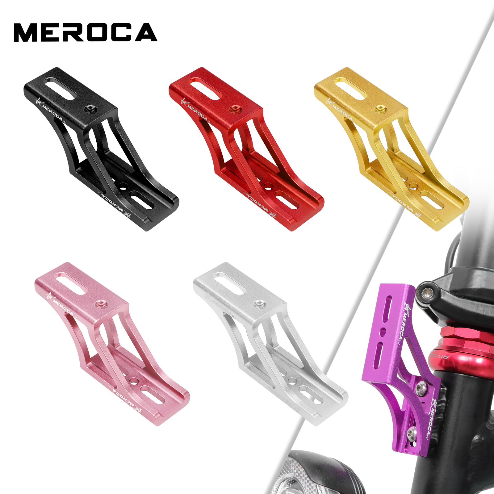 Cargo Rack Aluminum - Meroca Folding Bicycle Front Bag Raised
