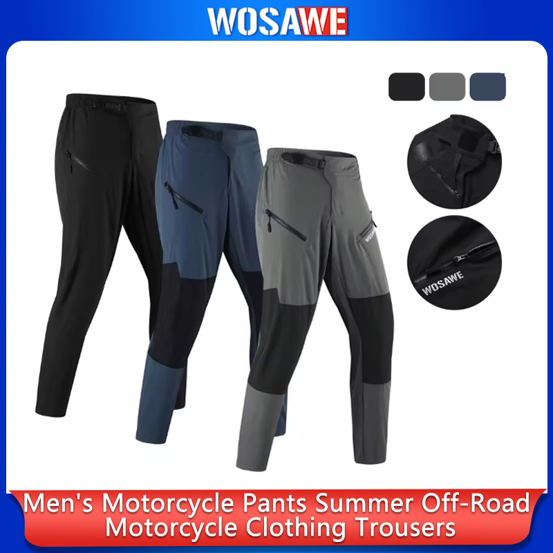 Cycling Commuter Pants - WOSAWE Men's Motorcycle Pants Summer Motocross