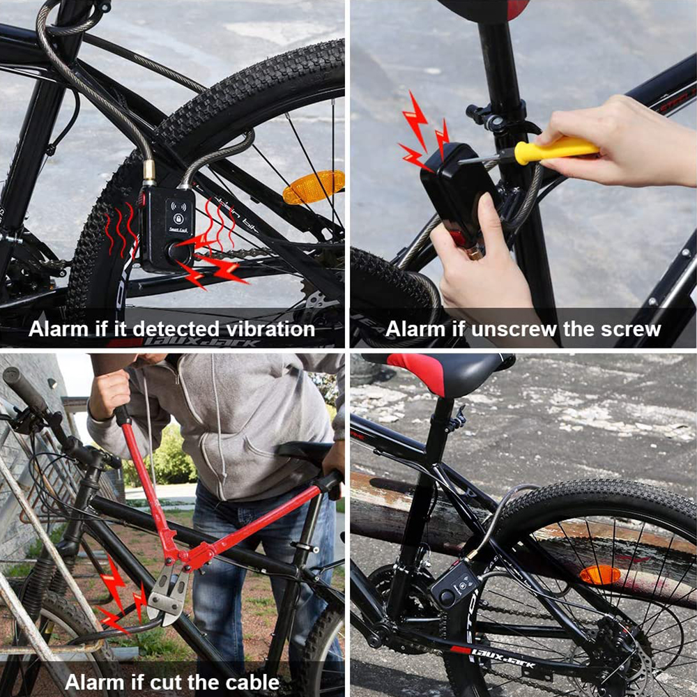 Bluetooth Smart Bike Lock Wate - Chain Lock Combination ulasan dan harga