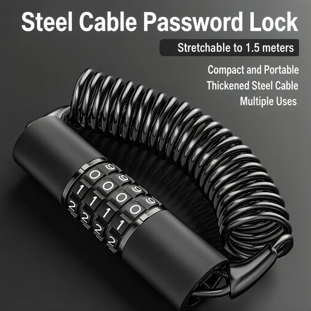 Steel Cable Helmet Lock for Bi - Chain Lock Combination ulasan dan harga