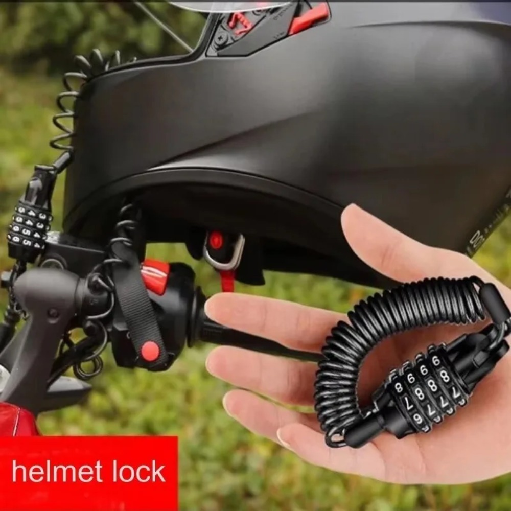 Bicycle Motorcycle Helmet Lock - Chain Lock Combination ulasan dan harga
