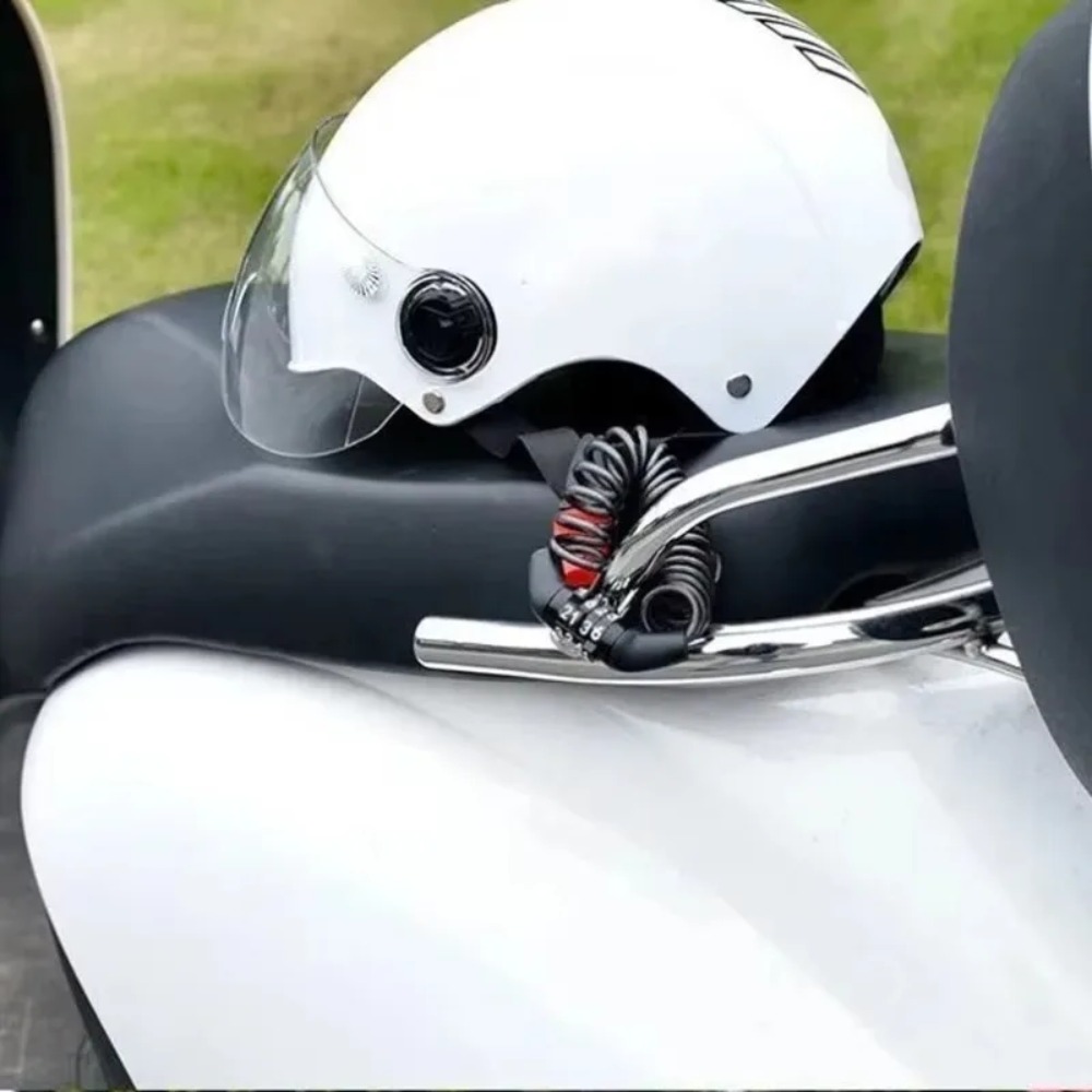 Bicycle Motorcycle Helmet Lock - Chain Lock Combination ulasan dan harga