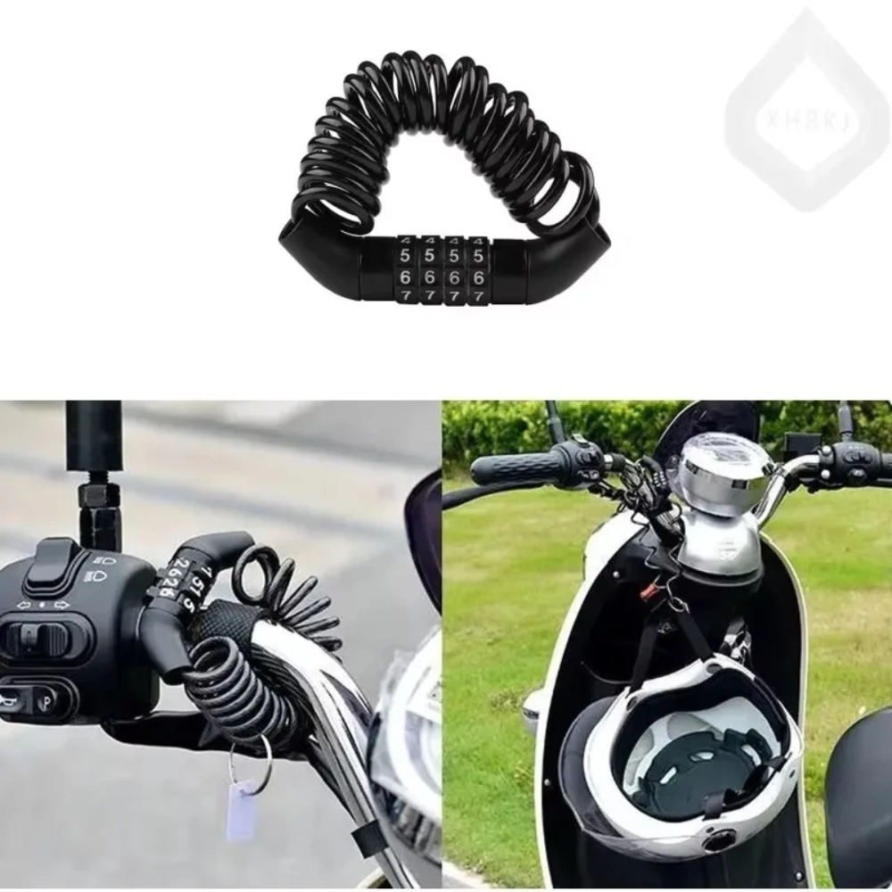 Bicycle Motorcycle Helmet Lock - Chain Lock Combination ulasan dan harga