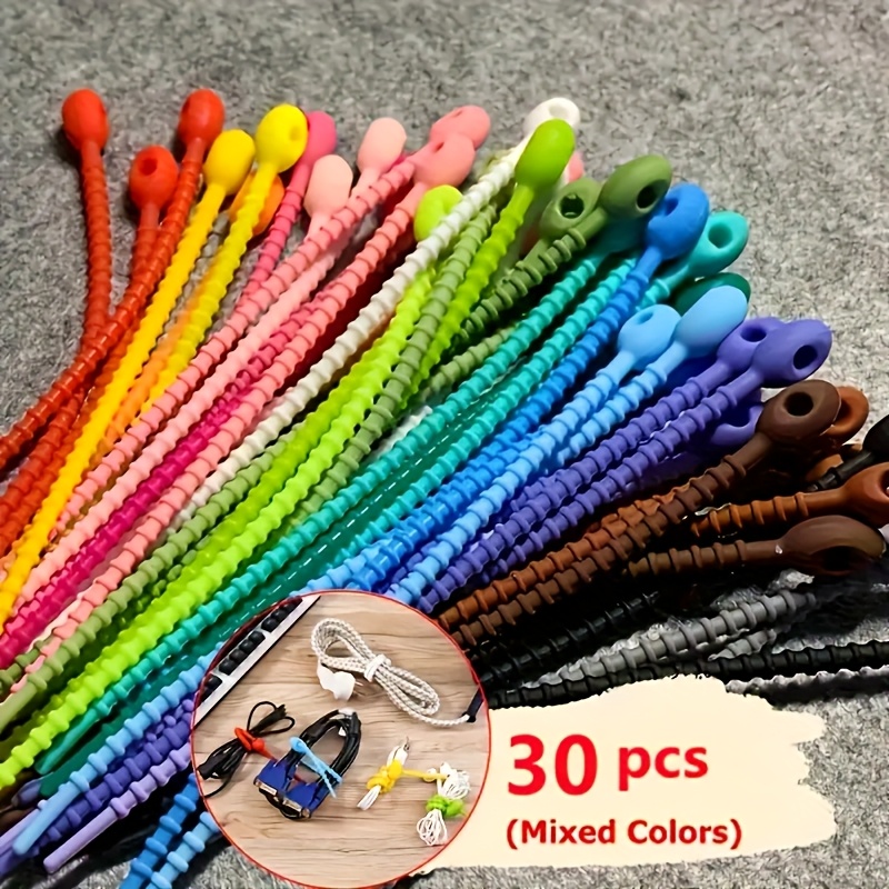 Silicone Cable Ties, 30PCS Reu - Cable Lock Flexible ulasan dan harga