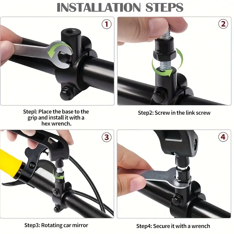 2pcs Motorcycle Handlebar Mirr - Mirror Handlebar Convex ulasan dan harga