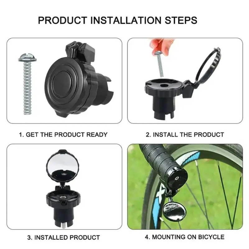 Bicycle Rearview Mirror Handle - Mirror Handlebar Convex ulasan dan harga