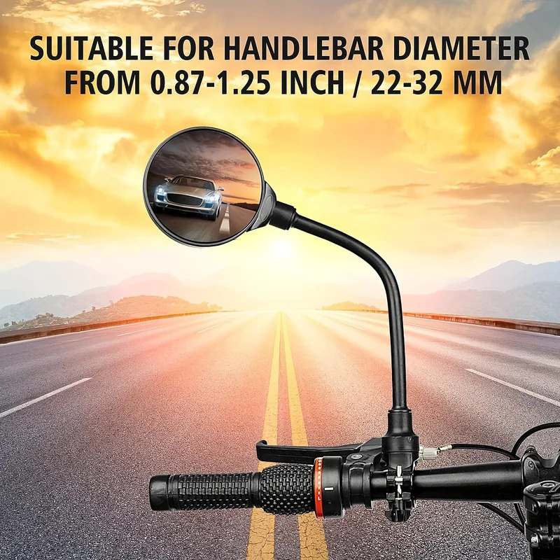 1PCS Bike Handlebar Rearview M - Mirror Handlebar Convex ulasan dan harga