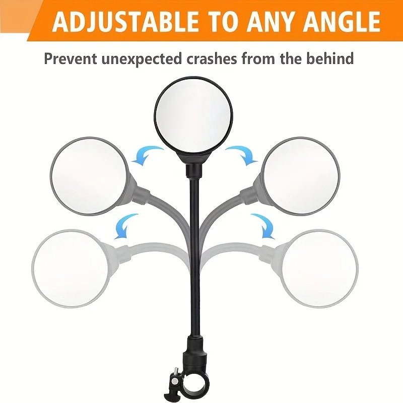1PCS Bike Handlebar Rearview M - Mirror Handlebar Convex ulasan dan harga