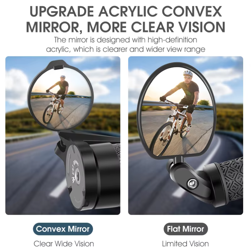 WEST BIKING Bike Rearview Mirr - Mirror Handlebar Convex ulasan dan harga