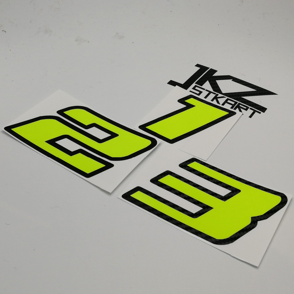JKZ STKART Neon Number Sticker - Cycling Quote ulasan dan harga