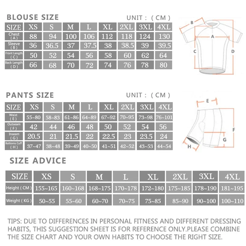 -Pro Cycling Jersey Set, Sport - Cycling Commute Shorts ulasan dan harga
