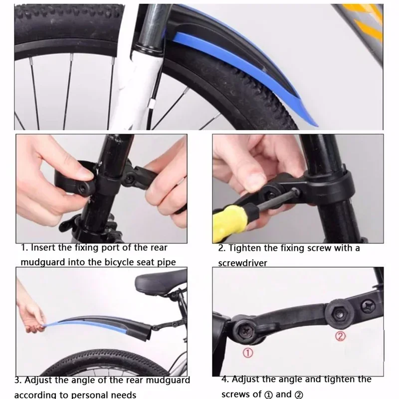 1 Set Bicycle Mudguard Durable - Fender Mudguard Set ulasan dan harga